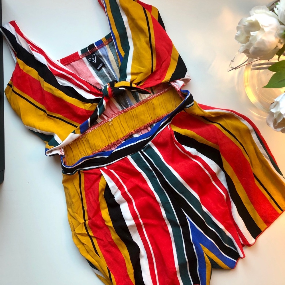 Multi color romper.